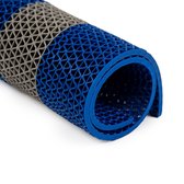 PVC antislipmat - Grijs / Blauw - 200 x 120 centimeter