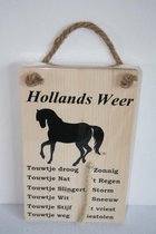 Hollands Weerbericht - Touwtje - Tekstbord - Paard - Cadeau