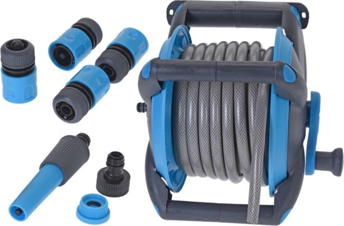 Pro Garden Tuinslang Houder - 15 meter Slang - met 4 opzet stukken - Tuinieren - Planten - Tuinslanghaspel – foto 5