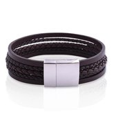 Moorell Unisex armband - 21 cm - Zwart/Bruin