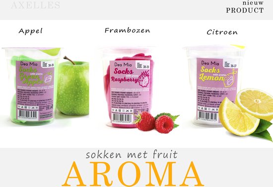 Sokken met fruit aroma, 3-paar set, 36/37