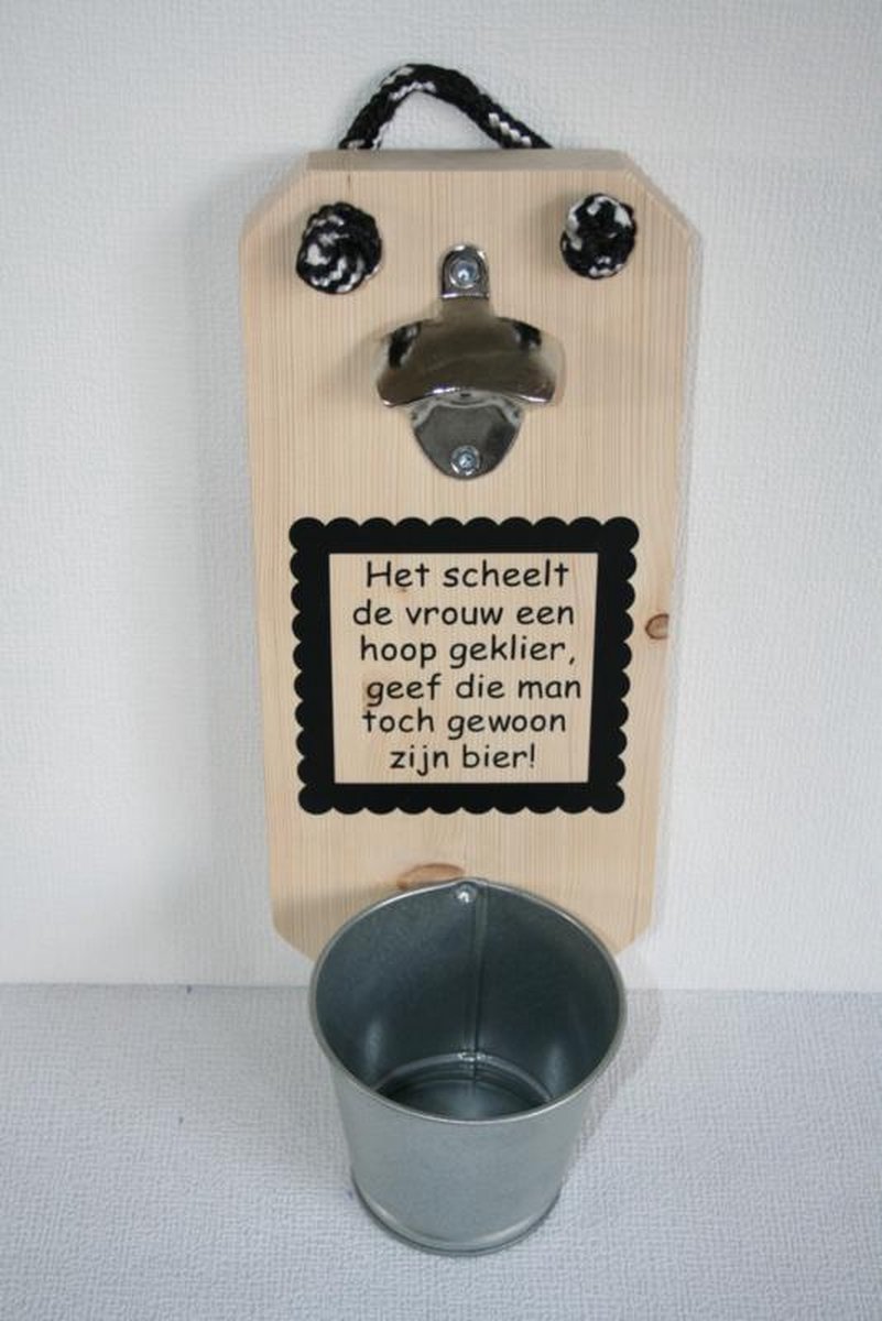 Bieropener - Flesopener - Het scheelt de vrouw - Cadeau - Vaderdag