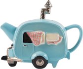 Tea Pottery Teapot Caravan Medium Blue