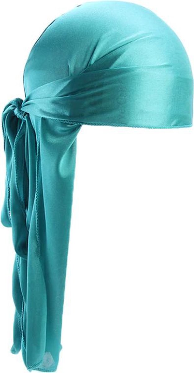 Cabantis® Durag Heren – Satijn Waves Cap – Anti-Haarbreuk – Lange Banden – Ademend – Unisex – Turquoise