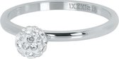 iXXXi Jewelry - Vulring - 1 ball fill clear cristal - Zilverkleurig - 2mm - maat 18