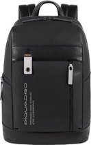 Piquadro Laptoprugzak Downtown Leer - zwart