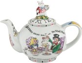 Tea Pottery Teapot Alice in Wonderland 2 Cup white Rabbit Lid (AWL011)