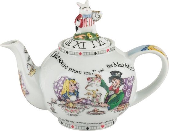 Vergelijken Monument Voorkeur Tea Pottery Teapot Alice in Wonderland 2 Cup white Rabbit Lid (AWL011) |  bol.com