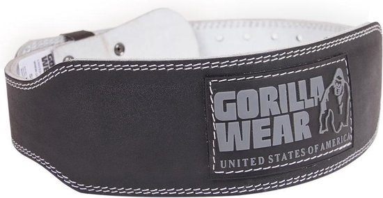 Gorilla Wear Ceinture Licol En Cuir Rembourré 4 Pouces - Zwart - 2XL / 3XL