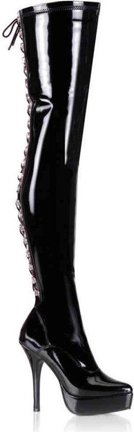Pleaser Kniehoge laarzen Shoes- INDULGE-3063 US Zwart