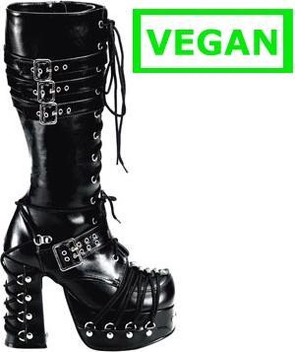 Demonia Plateau Laarzen -42 Shoes- CHARADE-206 US 12 Zwart - Schoenen.nl