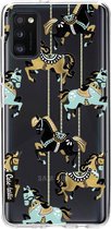 Casetastic Samsung Galaxy A41 (2020) Hoesje - Softcover Hoesje met Design - Carousel Horses Print