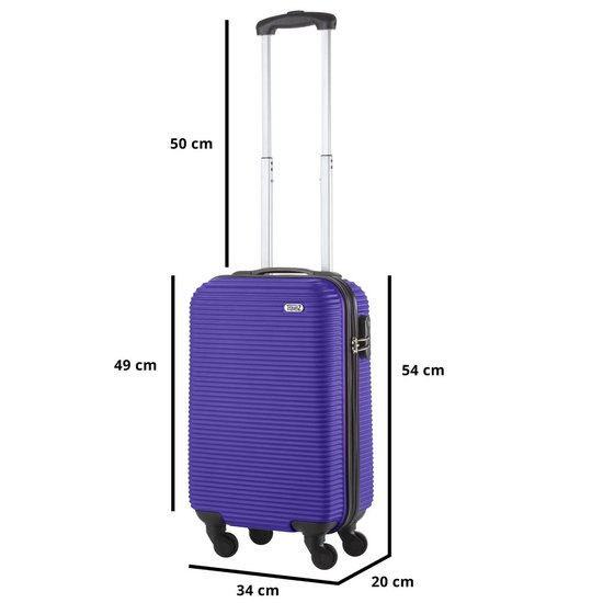TravelZ Horizon Handbagagekoffer - 54cm Handbagage Trolley met gevoerde binnenkant - Lavendel - Travelz