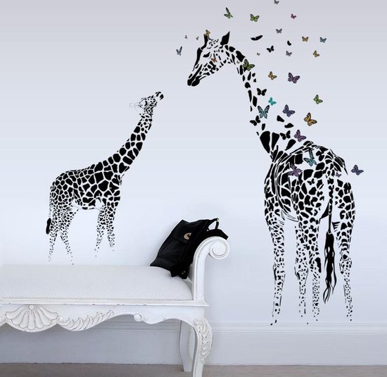 Muursticker Giraffe | Wanddecoratie | Muurdecoratie | Slaapkamer | Kinderkamer | Babykamer | Jongen | Meisje | Decoratie Sticker