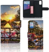 Bookcase Geschikt voor Samsung Galaxy A41 Telefoon Hoesje Amsterdamse Grachten