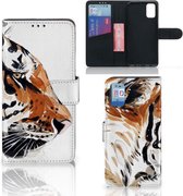 Hoesje met Tekst Geschikt voor Samsung Galaxy A41 Telefoon Hoesje Tiger