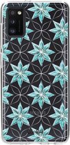 Casetastic Samsung Galaxy A41 (2020) Hoesje - Softcover Hoesje met Design - Statement Flowers Blue Print