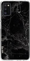 Casetastic Samsung Galaxy A41 (2020) Hoesje - Softcover Hoesje met Design - Black Marble Print