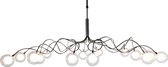 Hanglamp Kate - 14 lichts bol wit - ovaal - modern