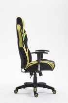 Gamingstoel volwassenen stof - sportief design - zwart/groen - 76x72x133