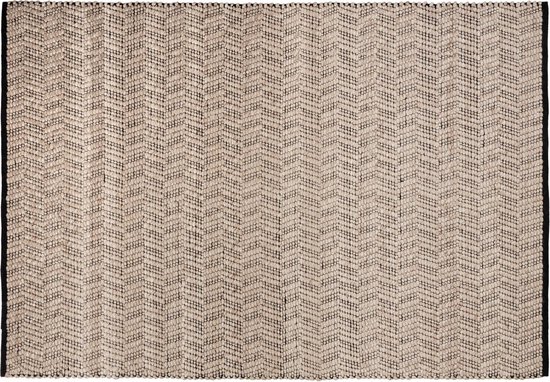 Kave Home - Neida vloerkleed in bruin wol, 160 x 230 cm