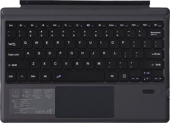 Bounty Perceptueel hulp in de huishouding Microsoft Surface Pro 3/4/5/6/7 - Bluetooth Toetsenbord Cover - Met  touchpad - Zwart | bol.com