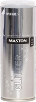 Maston Zilver Glitter spuitbus 150ML set van 2 stuks