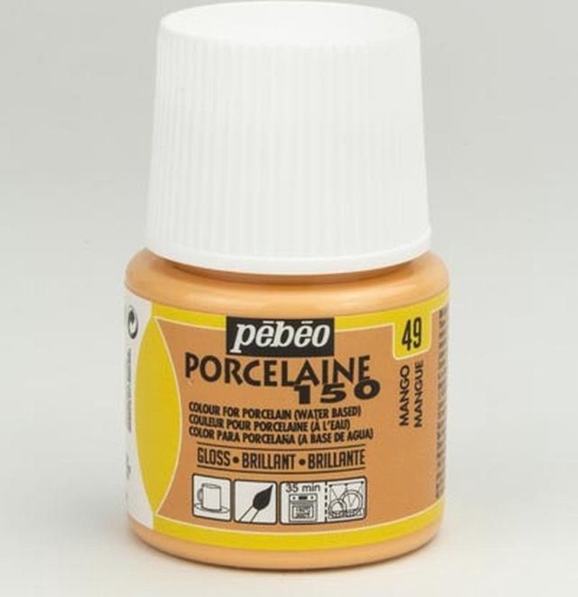 Porseleinverf - 49 Mango - Pebeo - 45ml