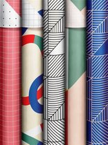 Haza Original Inpakpapier Geometric Twist 60 Rollen Multicolor