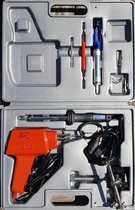 Soldeerset 9 delige in praktische koffer inclusief soldeerpistool en soldeerbout