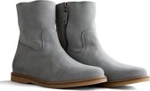 Travelin Marseille Nubuck - Dames leren enkellaarzen - Grijs - Maat 42