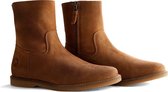 Travelin Marseille Nubuck - Dames leren enkellaarzen - Cognac - Maat 42