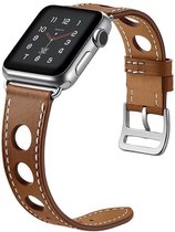 Wabando Leren Bandje Grand Bruin compatibel met Apple Watch 41/40/38 mm45/44/42 mm