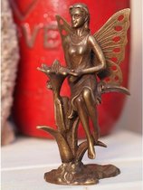 Tuinbeeld - bronzen beeld - Fee - Bronzartes - 18 cm hoog