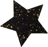 stickers Ster zwart goud cadeausticker sluitzegels12 stuks 4 cm