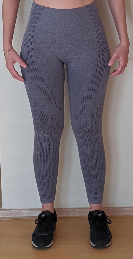 Dameslegging, sportbroek, hoge taille, naadloze broek, gym