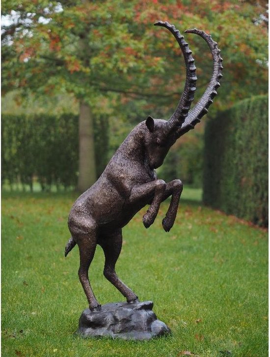 camera Erge, ernstige Orkaan Tuinbeeld - bronzen beeld - Steenbok - 163 cm hoog | bol.com
