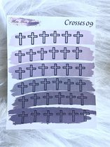 Mimi Mira Creations Functional Planner Stickers Crosses 009
