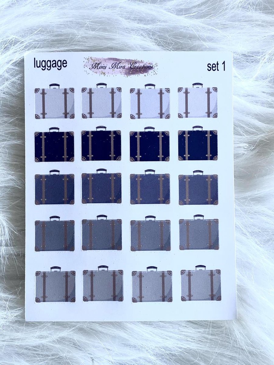 Mimi Mira Creations Functional Planner Stickers Luggage Set 1