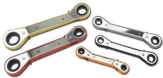 Doorslag- en beitelset in metalen bewaardoos Mannesmann 6-delig 65405