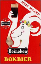 Metalen Bord Heineken Bokbier Goat 20x30cm