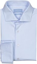 Profuomo   Overhemd Blauw Aansluitend - Maat UK18-EU45 - Heren - Never out of stock Collectie - Katoen