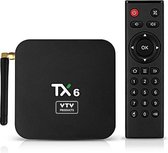 Mediaspeler Tanix TX6 | 4/32 GB | Allwinner H6 | Dual-band 2,4 & 5Ghz Wifi | Bluetooth 5.0 | Android 9 | VTV