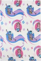 Fleece deken Frozen wit/blauw