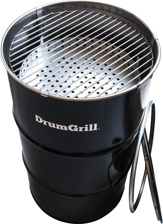 Barrelkings Drumgrill Houtskoolbarbecue 120l olievat medium 48 X 82 Cm zwart van Barrelkings — afbeelding 2