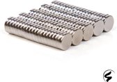 100 Stuks 8x2 mm Neodymium Magneten - Rond - Sterke Zilverkleurige Magneetjes