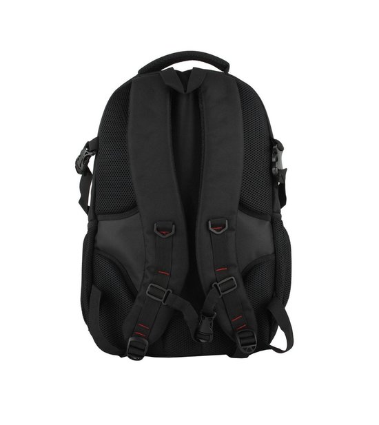 David Jones Extra Grote Rugzak met 17 inch Laptop Vak Zwart