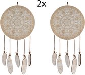 Set van 2 stuks - dromenvanger - 19 cm - hout