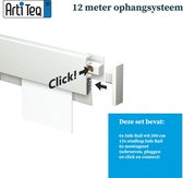 Artiteq Info Rail 6x 200 cm wit schilderij ophangsysteem incl. montageset 9.6861S