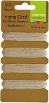 Vaessen Creative Hemp koord - Assortiment - 4x10m - Naturel